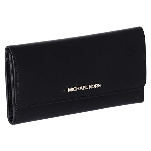 Michael Kors Damski portfel podróżny Jet Set podróżny (czarny/złoty), czarny/złoty, portfel