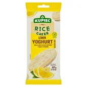 Pieczywo chrupkie - Kupiec Wafle ryżowe w polewie jogurtowej o smaku cytrynowym 60 g (4 sztuki) - miniaturka - grafika 1