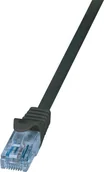 Patchcordy - LogiLink Patchcord CP3013U Cat.6A U/UTP 0,25m czarny CP3013U - miniaturka - grafika 1