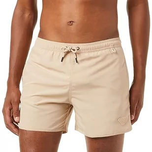 Emporio Armani Swimwear Męskie bokserki Emporio Armani Eagle Patch Bokserki kąpielowe, piaskowy żółty, 46, Piaskowy żółty - Kąpielówki męskie - miniaturka - grafika 1