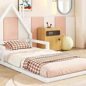 Łóżka dla dzieci i młodzieży - Łóżko dziecięce 90x200 cm - lita sosna - Biały - miniaturka - grafika 1