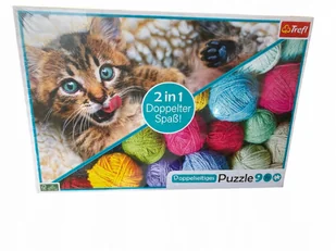 Puzzle 900 2in1 Trefl Doppelter Spaß Puzzle dwustronne kot/wełna 93249 - Puzzle - miniaturka - grafika 1