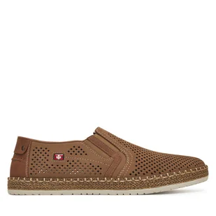 Espadryle Rieker B5297-64 Brązowy - Espadryle męskie - miniaturka - grafika 1