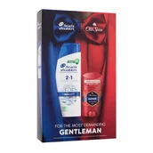Zestawy kosmetyków męskich - Head & Shoulders Gentleman Zestaw szampon Classic Clean 2in1 330 ml + dezodorant w sztyfcie Old Spice Captain 50 ml - miniaturka - grafika 1