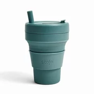 Kubki - KUBEK Stojo Eukaliptusowy 470ml składany + słomka - miniaturka - grafika 1