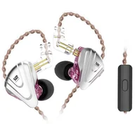 Słuchawki - KZ ZSX Terminator Metal 5BA 1DD HIFI with Mic- Purple - miniaturka - grafika 1