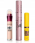 Palety i zestawy do makijażu - Zestaw Maybelline: tusz do rzęs Sky High, korektor Instant Eraser - miniaturka - grafika 1