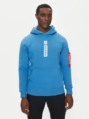 Bluzy męskie - Alpha Industries Bluza Puff Print 146338 Niebieski Regular Fit - miniaturka - grafika 1