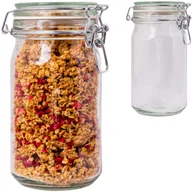 Pojemniki kuchenne - 810ml SŁOIK hermetyczny z pokrywką szklaną i zamknięcie patentowe 0,8l - miniaturka - grafika 1