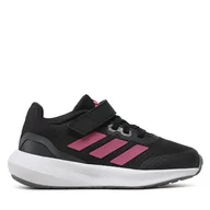 Buty dla dziewczynek - Sneakersy adidas Runfalcon 3.0 Sport Running Elastic Lace Top Strap Shoes HP5875 Czarny - miniaturka - grafika 1