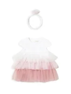 Sukienki i spódniczki dla dziewczynek - Mayoral Sukienka elegancka 1601 Biały Regular Fit - miniaturka - grafika 1