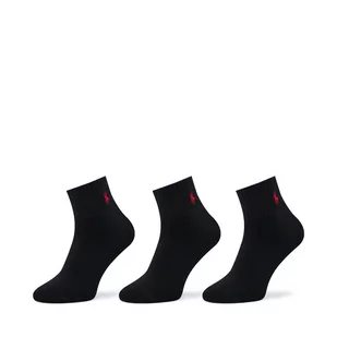 Zestaw 3 par wysokich skarpet męskich Polo Ralph Lauren 449655220001 Black - Skarpetki męskie - miniaturka - grafika 1