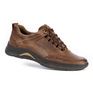 Buty męskie skórzane SPORT 922K brązowe - Komodo - Mokasyny męskie - miniaturka - grafika 1