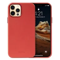 Etui i futerały do telefonów - Crong Crong Essential Cover - Etui ze skóry ekologicznej iPhone 12 Pro Max (czerwony) - miniaturka - grafika 1