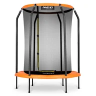 Trampoliny - Trampolina ogrodowa dla dzieci, 152 cm, Neo-Sport, czarny, pomarańczowy - miniaturka - grafika 1