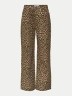 Spodnie damskie - Vero Moda Jeansy Tessa 10330128 Brązowy Wide Leg - miniaturka - grafika 1