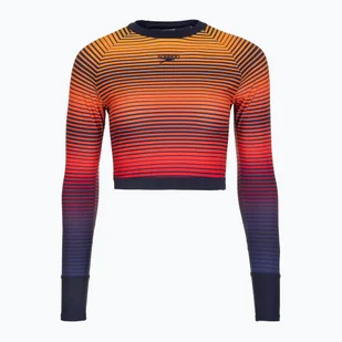 Longsleeve do pływania damski Speedo Placement Wrap Back Top - Stroje kąpielowe - miniaturka - grafika 1