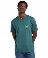 Koszulki męskie - T-shirt Lee SUBTLE LOGO TEE 112365457 Evergreen L - miniaturka - grafika 1
