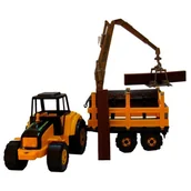 Samochody i pojazdy dla dzieci - Traktor tytan z deskami - Macyszyn Toys - miniaturka - grafika 1