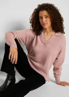 Sweter z kołnierzem - bonprix - Swetry damskie - miniaturka - grafika 1