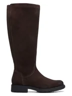 Kozaki damskie - Clarks Skórzane kozaki "Orinoco2 Rise" w kolorze brązowym - miniaturka - grafika 1