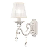 Lampy ścienne - Kinkiet ścienny Grace biały 1xE14x40W styl klasyczny wym: 39 x 12 x 27 cm tkanina IP20 Maytoni - miniaturka - grafika 1