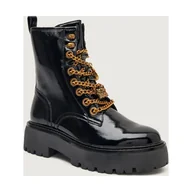 Botki damskie - Kurt Geiger Skórzane botki na platformie MATILDA - miniaturka - grafika 1