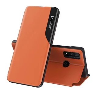 Eco Hurtel Leather View Case elegancki futerał etui z klapką i funkcją podstawki Huawei P40 Lite pomarańczowy - Pomarańczowy - Etui i futerały do telefonów - miniaturka - grafika 1