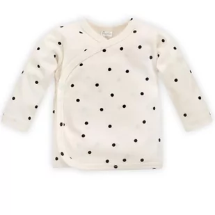 Pinokio Kurtka niemowlęca wrappedaround Long Sleeve Tres Bien, 100% Cotton ecru, Polka dot, Girls rozm. 56-68 (56), Écru Polka Dot, 56 cm - Kombinezony dla dzieci - miniaturka - grafika 1