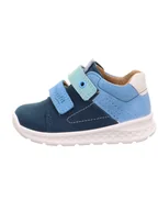 Buciki dla niemowląt - superfit Skórzane botki "Breeze" w kolorze błękitno-granatowo-białym - miniaturka - grafika 1