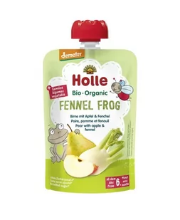 HOLLE Mus owocowy Koperkowa Żaba gruszka jabłko koper włoski - 100 g L047 - Zdrowa żywność - miniaturka - grafika 1