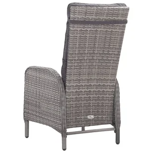 3-częściowy zestaw ogrodowy bistro, rattan PE i szkło, szary - Meble ogrodowe - miniaturka - grafika 8