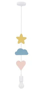 HEART CS LAMPA WISZĄCA 1X20W E27 IQ KIDS RÓŻOWY+NIEBIESKI+BIAŁY - Lampy sufitowe - miniaturka - grafika 1