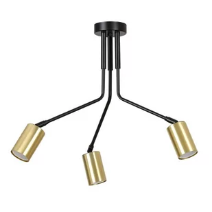 Emibig Verno lampa sufitowa 3-punktowa czarna 655/3 - Lampy sufitowe - miniaturka - grafika 1