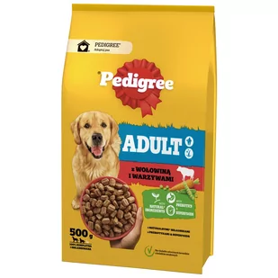 Pedigree Adult 500g Z Wołowiną I Warzywami Sucha Karma Dla Psów Średnich I Dużych Ras - Sucha karma dla psów - miniaturka - grafika 1