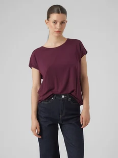 Vero Moda Koszulka w kolorze bordowym - Koszulki i topy damskie - miniaturka - grafika 1