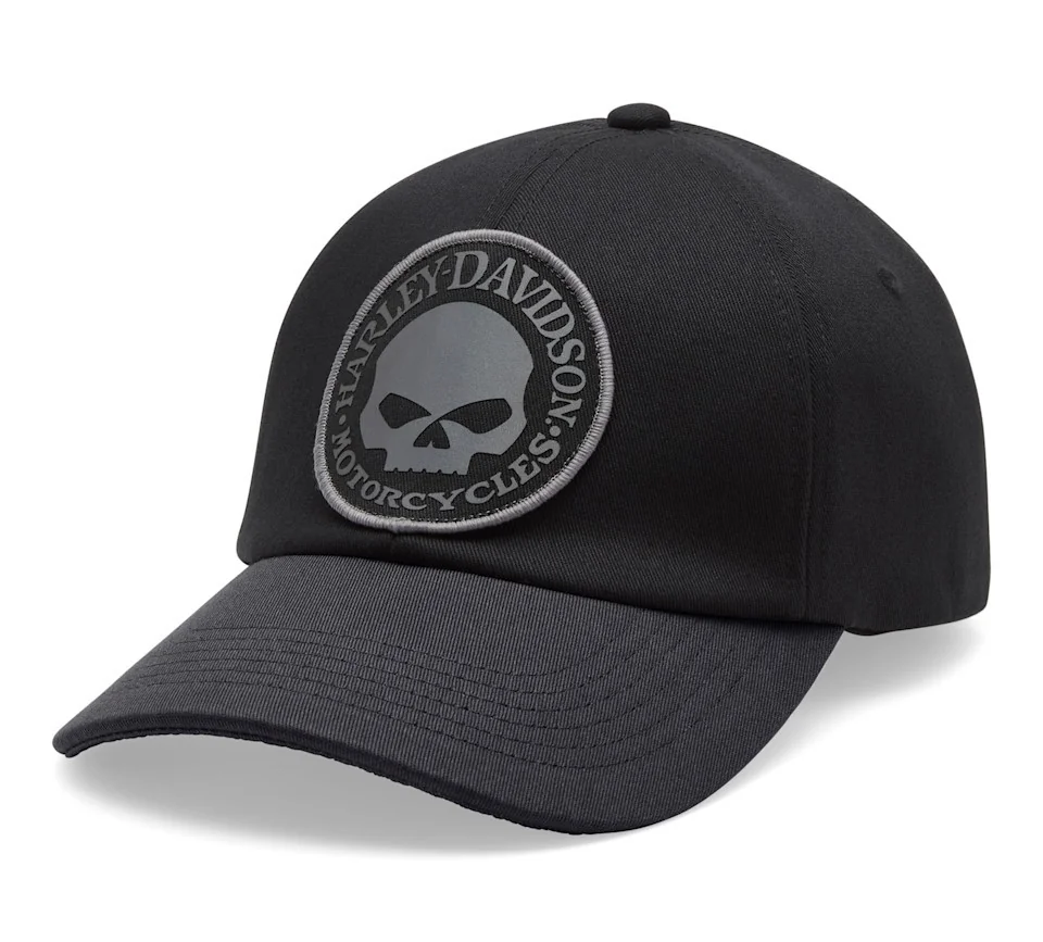 Czapka Harley Davidson Willie G Skull Softail Stretch Fit męska czarna