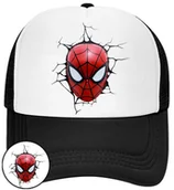 Czapki i chusty sportowe męskie - CZAPKA Z DASZKIEM SPIDERMAN DLA DZIECI NA LATO CZARNA BEJSBOLÓWKA - miniaturka - grafika 1