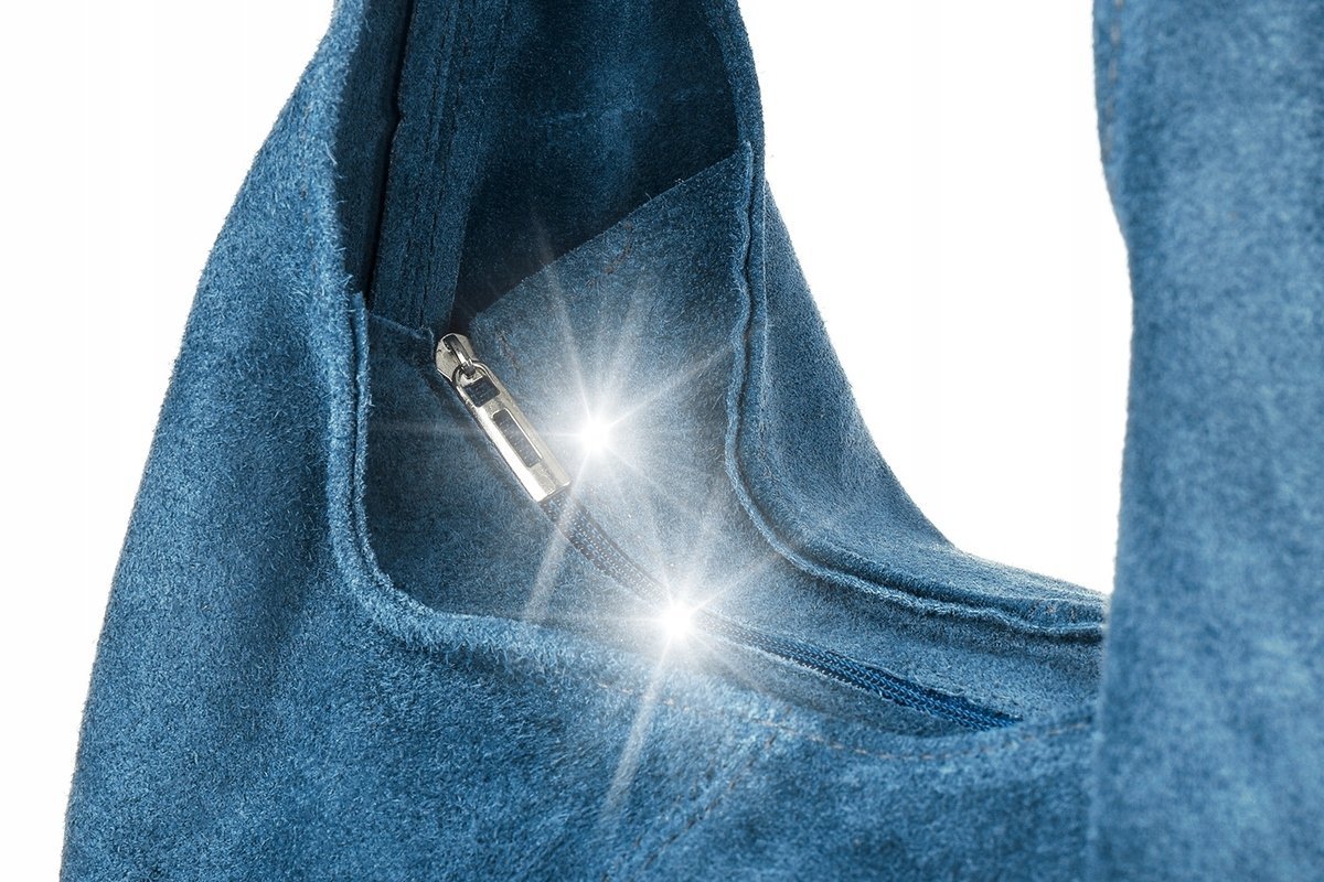 Torebka skórzana damska duża shopperka klasyczna pojemna A4 do pracy szkoły