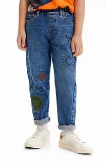 Spodnie i spodenki dla chłopców - Desigual jeansy dziecięce - grafika 1