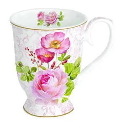 Nuova Cer R2S Kubek porcelanowy 400 ml R2S Floral Damask 375 FLDA - Kubki - miniaturka - grafika 1