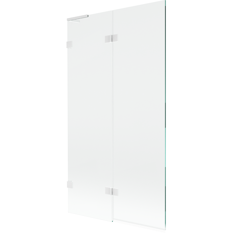 Mexen Lunar L parawan nawannowy 2-skrzydłowy lewy 100 x 150 cm, transparent, biały - 897L-100-100-20-00-L