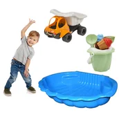 Zabawki do piasku - Zestaw Ogrodowy dla Dzieci Piaskownica Muszelka Wiaderko Wywrotka do piasku - miniaturka - grafika 1