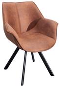 Krzesła - Invicta Interior Krzesło holenderskie brązowe 37613 - miniaturka - grafika 1