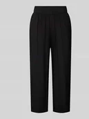 Spodnie damskie - Kuloty o kroju regular fit z plisami - miniaturka - grafika 1