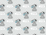 Pościel dla dzieci - Poszewka 40x40 misie szara niebieska Kids - miniaturka - grafika 1