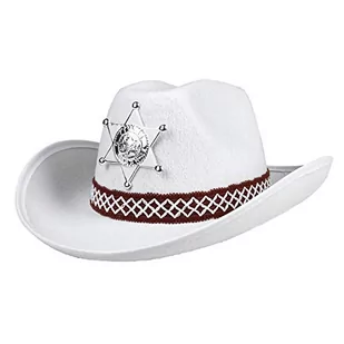Boland 04114 - kapelusz dziecięcy Sheriff junior, rozmiar uniwersalny, biały - Zabawy w naśladowanie dorosłych - miniaturka - grafika 1