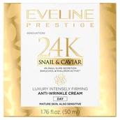 Kremy do twarzy - Eveline 24K Snail & Caviar Luksusowy Intensywnie Ujędrniający Krem przeciwzmarszczkowy na dzień 50ml 133132 - miniaturka - grafika 1