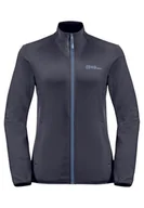 Kurtki damskie - Jack Wolfskin - KOLBENBERG FZ W, kurtka damska, grafit, - miniaturka - grafika 1