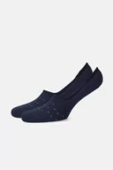 Skarpetki męskie - Stopki Granatowe W Niebieskie Kropki - miniaturka - grafika 1